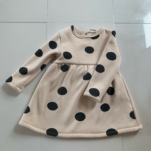 Zara baby girl warm dress long sleeve